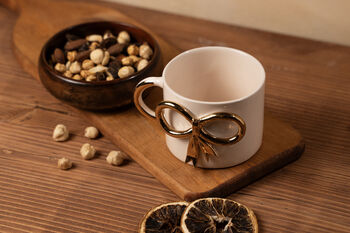 Gold Bow Tie Ribbon Mug With 24ct Gold Handle, 3 of 5