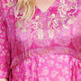Zaria Silk Print Embroidered Dress 19, thumbnail 2 of 3