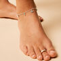 Lakshmi Anklet Turquoise Silver Or Gold Plated, thumbnail 3 of 9