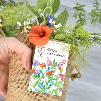 Save The Bee's Wildflower Jute Bag Grow Set, 5 of 5