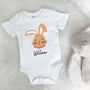 Girls Personalised Easter Bunny Babygrow, thumbnail 1 of 3