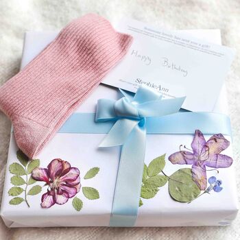 Women's Personalised Initial Wool Bed Sock Gift Set, 5 of 6