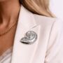 Statement Shell Fossil Brooch, thumbnail 3 of 3