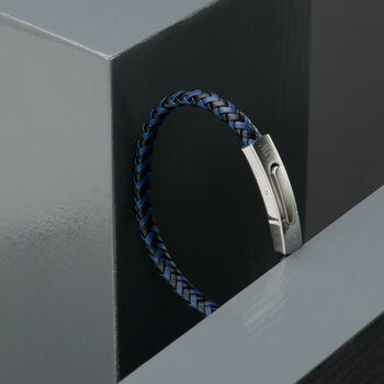 Mens Personalised Infinity Leather Bracelet, 3 of 6