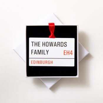 Personalised Street Sign Christmas Bauble Decoration, 3 of 11