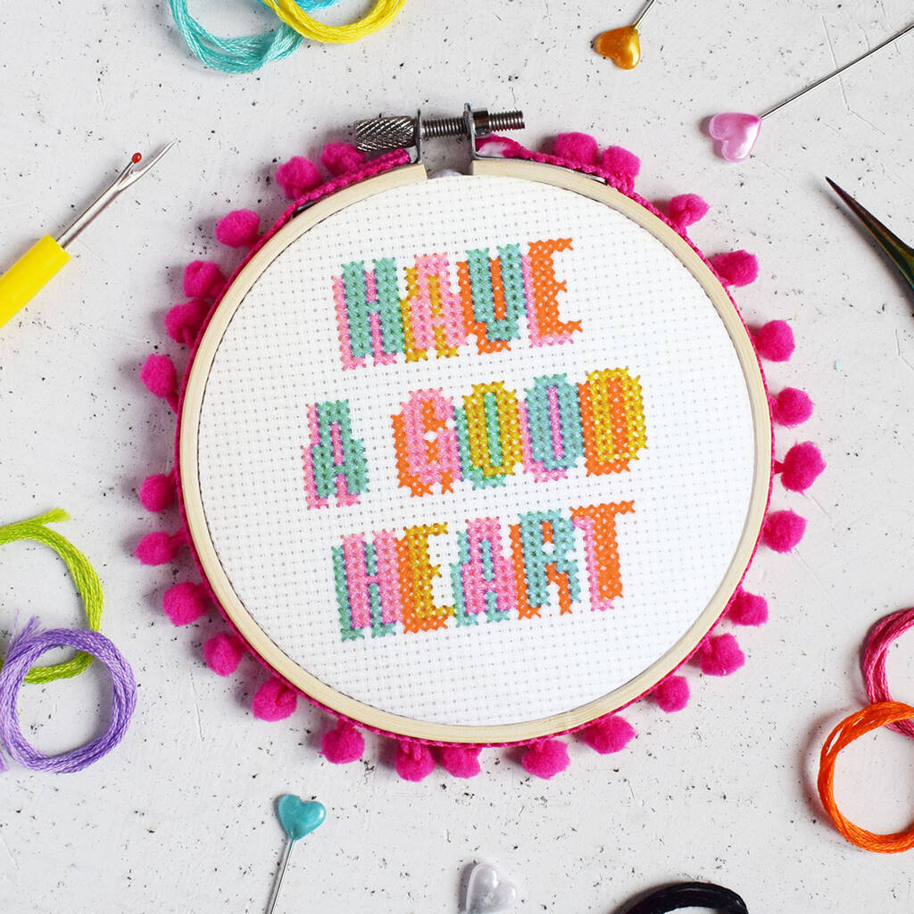 Have A Good Heart Midi Cross Stitch Kit By The Make Arcade ...