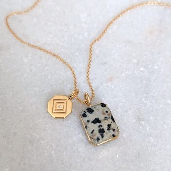 The Duo Dalmatian Jasper Necklace, 3 of 9