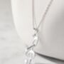 Personalised Treble Clef Music Note Necklace Engraved Name, thumbnail 2 of 10