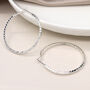 Silver Plated Large Rope Twist Hoop Earrings, thumbnail 2 of 5