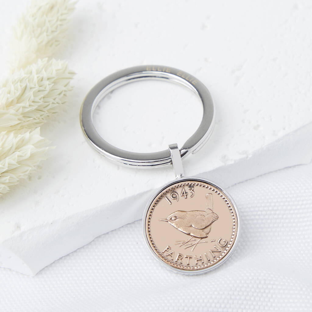 80th Birthday Farthing Coin Keyring By Ellie Ellie | notonthehighstreet.com