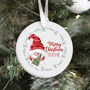 Personalised Christmas Gnome Ornament With Name, thumbnail 3 of 7