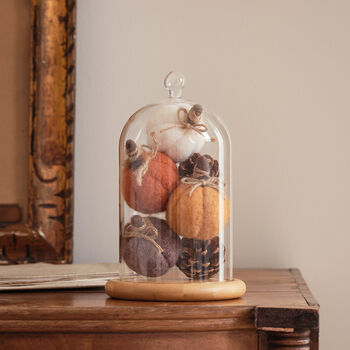 Set Of Four Autumn Felt Hanging Pumpkins Decorations, 2 of 6