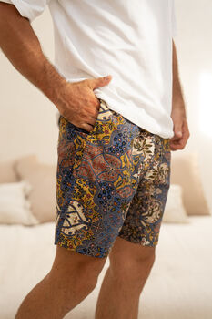 Purple Batik Cotton Shorts, 7 of 7