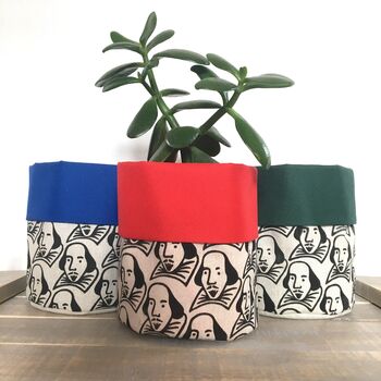 Shakespeare Fabric Pot. Planter, 2 of 7