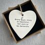 Every Love Story Valentine's Day Hanging Ceramic Heart, thumbnail 1 of 3