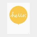 Hello Balloon Print Yellow By Showler And Showler | notonthehighstreet.com