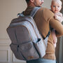 Grey Baby Travel Changing Rucksack With Fold Out Cot, thumbnail 1 of 7