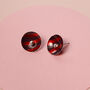 Delicate Pink Graphic Silver Ear Studs, thumbnail 4 of 10