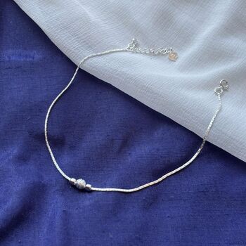 Sterling Silver Bead Boho Silver Indian Payal Anklet, 3 of 3