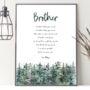 Personalised Brother Gift Brother Poem Print, thumbnail 1 of 5