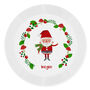 Personalised Christmas Toadstool Santa Plastic Plate, thumbnail 2 of 4