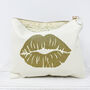 Glitter Lips Print Makeup Bag, thumbnail 8 of 11