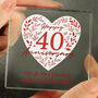 Personalised 40th Ruby Anniversary Crystal Token, thumbnail 3 of 4