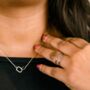 925 Silver Square Interlocking Zircon Square Necklace, thumbnail 3 of 3