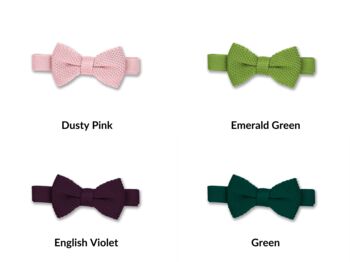Children's Wedding Knitted Bow Ties | 30+ Colours, 5 of 9