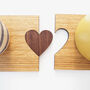Set Of Two Personalised Heart Cut Out Coasters, thumbnail 4 of 5