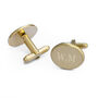 Personalised Men's Gold Plated Oval Cufflinks, thumbnail 5 of 12