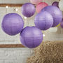 Purple Party And Wedding Paper Hanging Lanterns, thumbnail 1 of 2