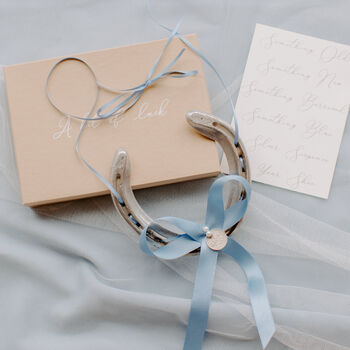 Personalised Real Silver Sixpence Lucky Wedding Horseshoe Gift, 2 of 4