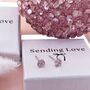 Sterling Silver Birthstone Stud Earrings For Her October Birthstone Earrings Gift, thumbnail 3 of 7