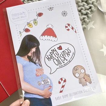 Bumps First Christmas Decoration Sticker Kit Mum To Be, 12 of 12