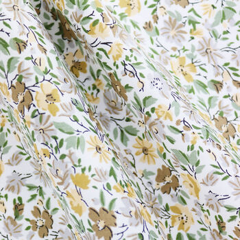 100% Cotton Handmade Floral Wedding Tie Yellow, 4 of 5