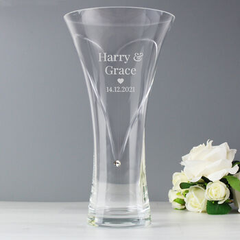 Personalised Mr And Mrs Large Heart Vase Gift, 2 of 2