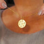 Multi Star Disc Necklace With White Sapphires, thumbnail 1 of 2