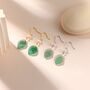 Sterling Silver Dangling Carved Jade Leaf Earrings With Natural Freshwater Pearls, thumbnail 4 of 12