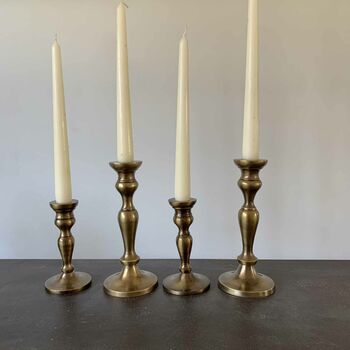 Brushed Gold/Bronze Candlesticks – Set Of Two, 8 of 11