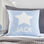 Personalised Scandi Blue Star Cushion, thumbnail 1 of 3