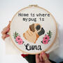 Pug Cross Stitch Craft Kit Personalised Letterbox Gift, thumbnail 1 of 3