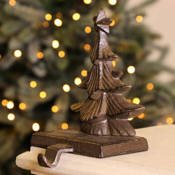 Cast Iron Christmas Tree Stocking Hanger, 4 of 4