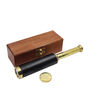 12 Inch Brass Telescope With Wooden Box, thumbnail 1 of 5