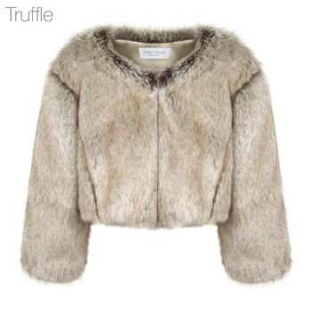 Bridal Jacket. Luxury Faux Fur Made In England, 3 of 4