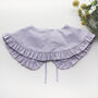 Pastel Purple Cotton Detachable Collar With Frill, thumbnail 4 of 6
