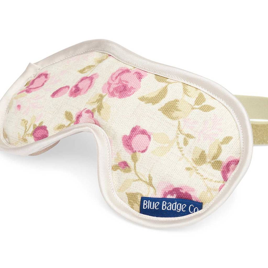 Relaxing Wheat Filled Lavender Eye Mask In Mulberry By Blue Badge Co