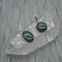 Malachite Pendant: Sterling Silver, Green Gemstone, thumbnail 3 of 5