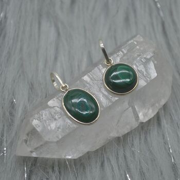Malachite Pendant: Sterling Silver, Green Gemstone, 3 of 5