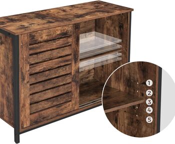 Industrial Sideboard Cabinet With Sliding Doors, 4 of 7